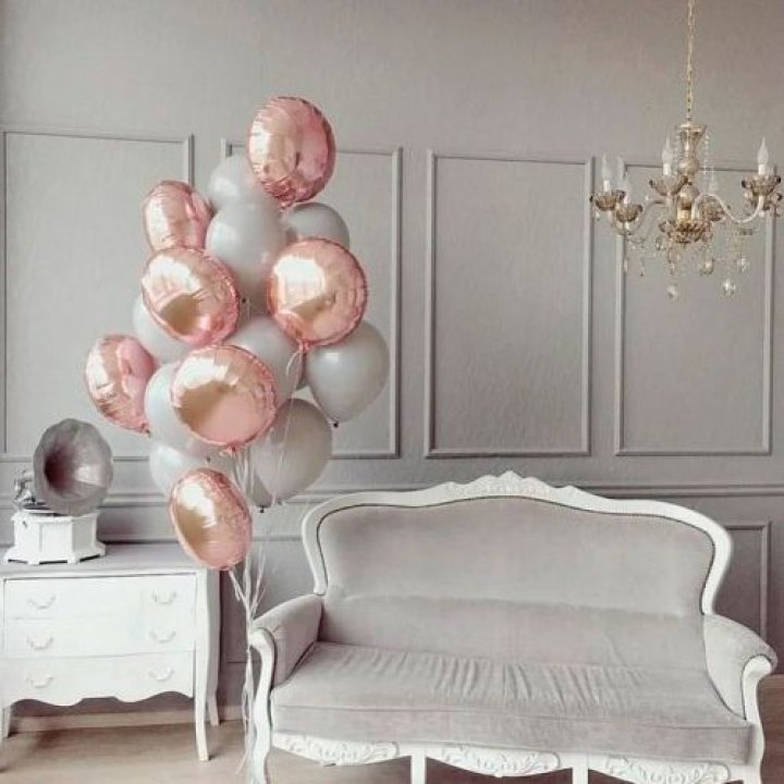 Фонтан шаров "Софт рози" в Чебоксарах