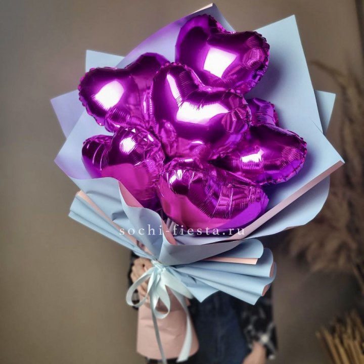 Букет из шаров сердец  в Чебоксарах