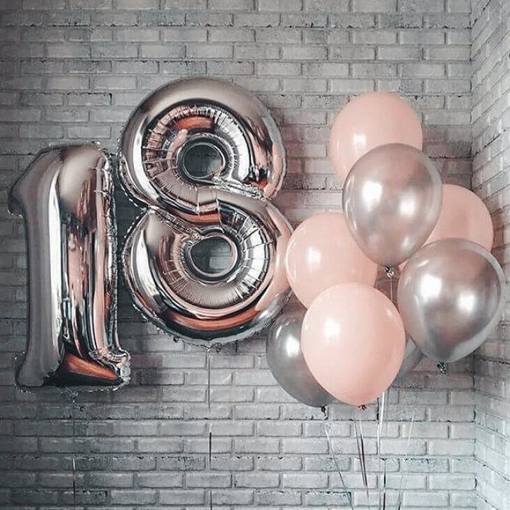 Фольгированный шар Серебряная Цифра в Чебоксарах