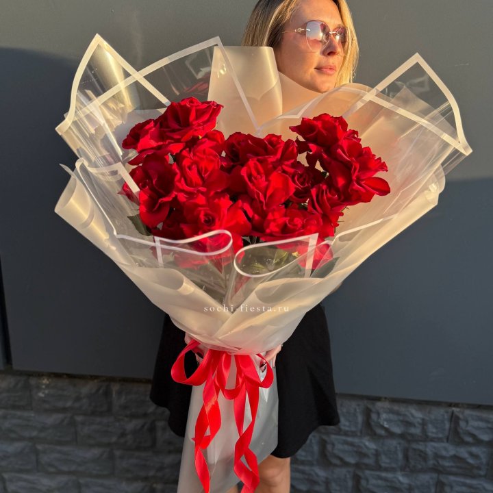  Букет  высоких роз 15 шт в Чебоксарах