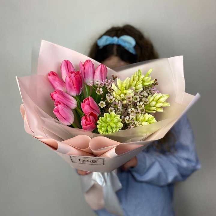  Дуо тюльпаны и гиацинты в Чебоксарах