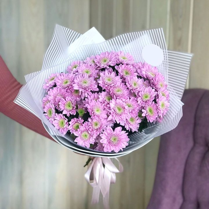 Букет розовых хризантем в Чебоксарах