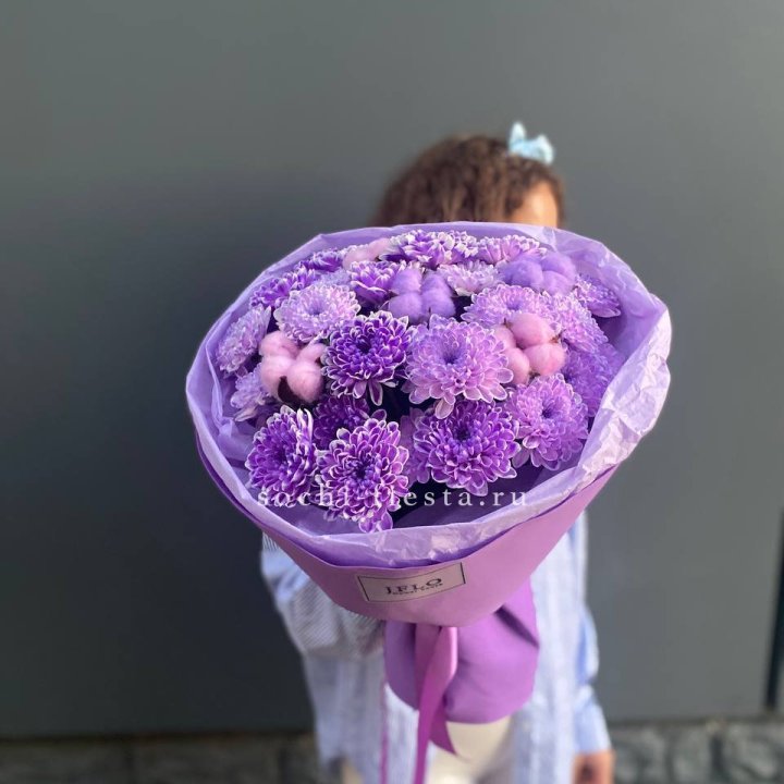 Хризантемы с хлопком в Чебоксарах