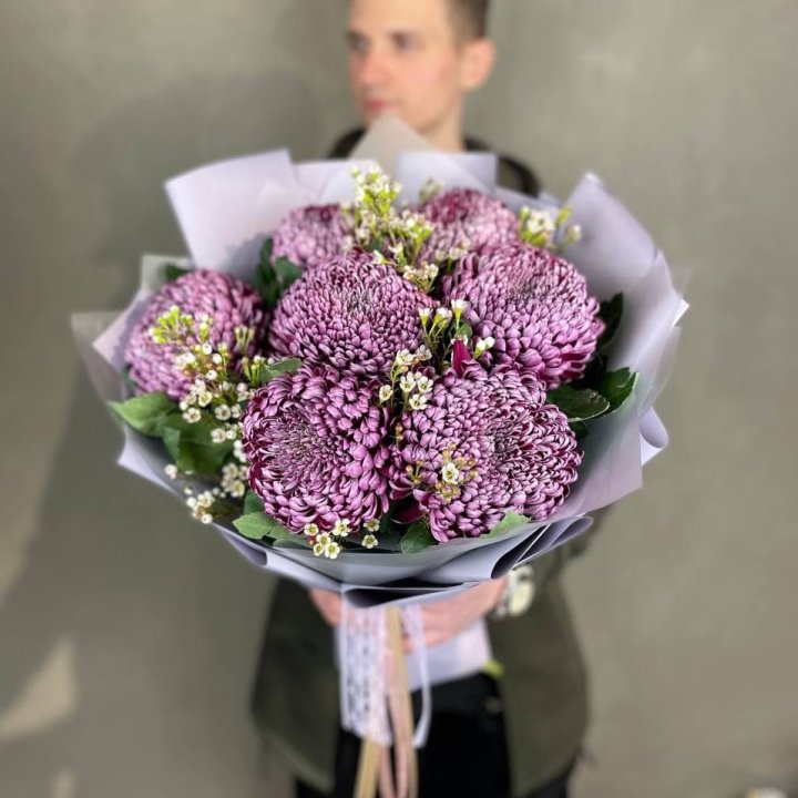 Букет хризантем "Палермо" в Чебоксарах