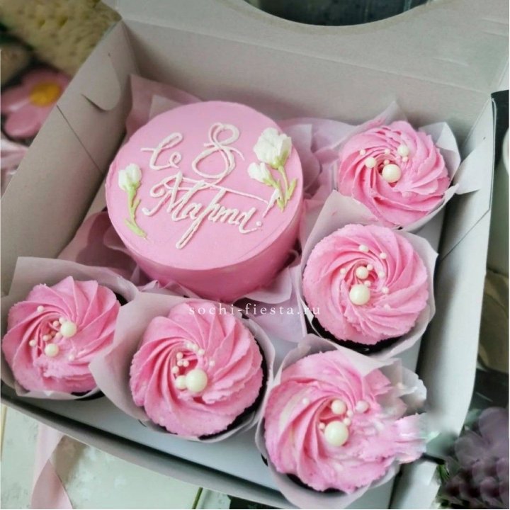 Капкейки и бенто-торт "8 марта!" в Чебоксарах