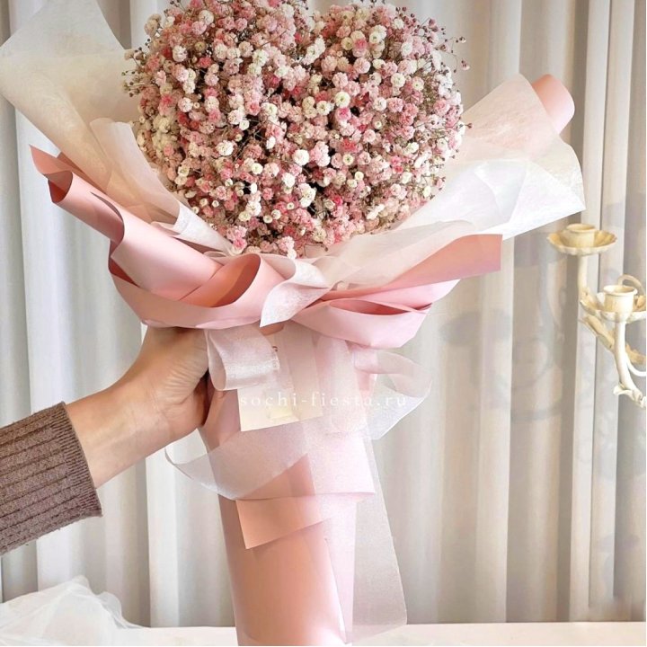 Сердце из гипсофилы  в Чебоксарах