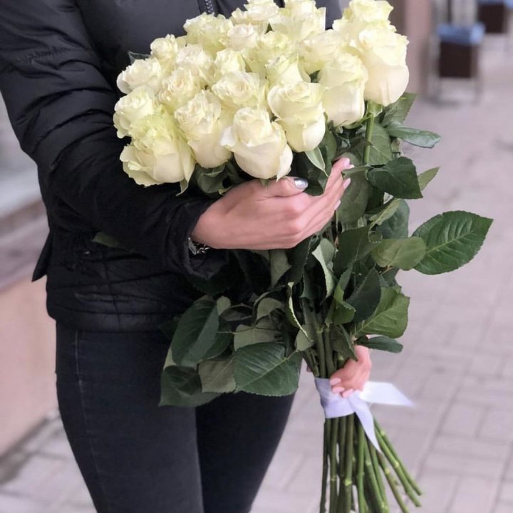 Голландские розы белые в Чебоксарах