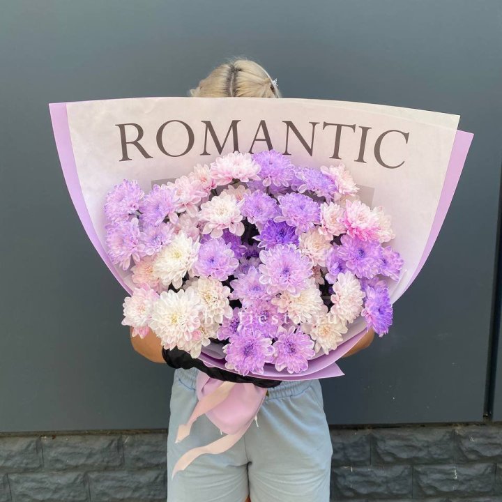 Букет сиреневых хризантем в Чебоксарах