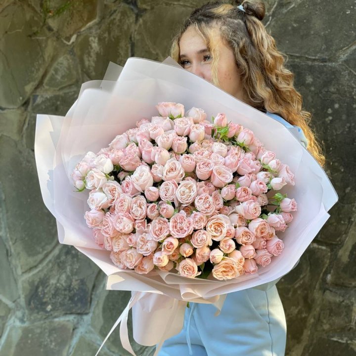 45 роза бомбастик Крем в Чебоксарах