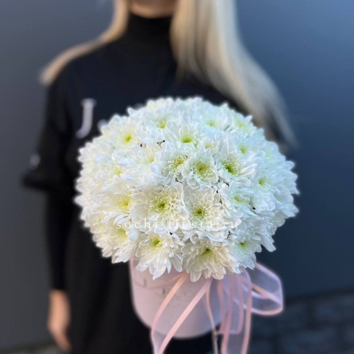 Коробка с хризантемами №1 в Чебоксарах