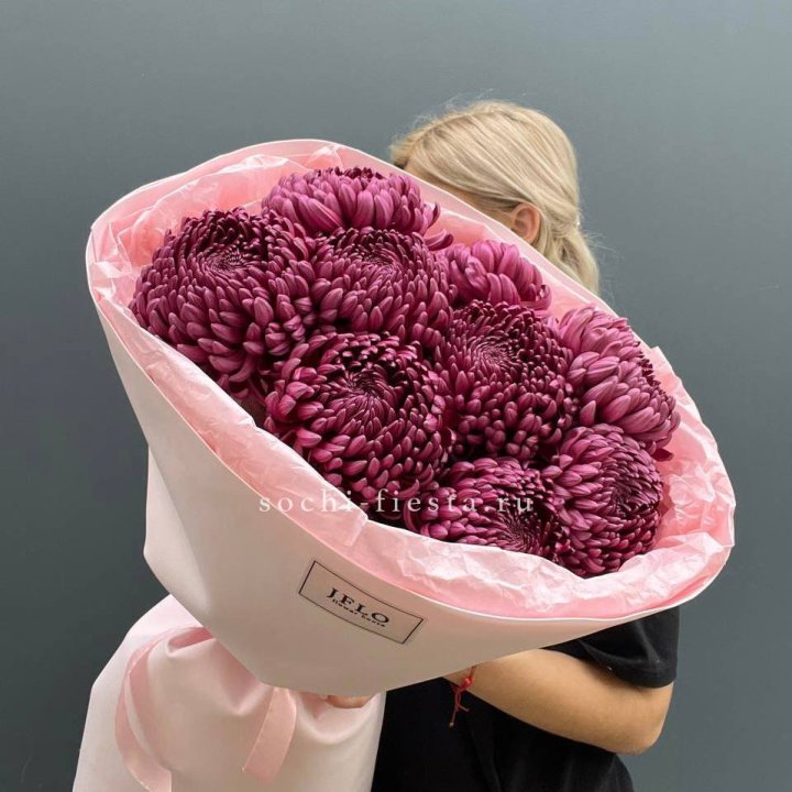 9 хризантем бигуди в Чебоксарах