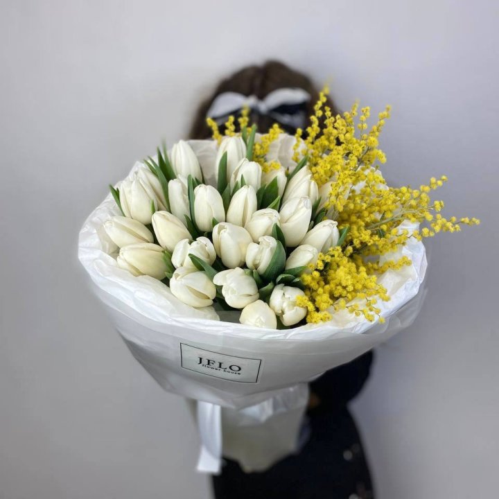 Дуо тюльпан и мимоза в Чебоксарах