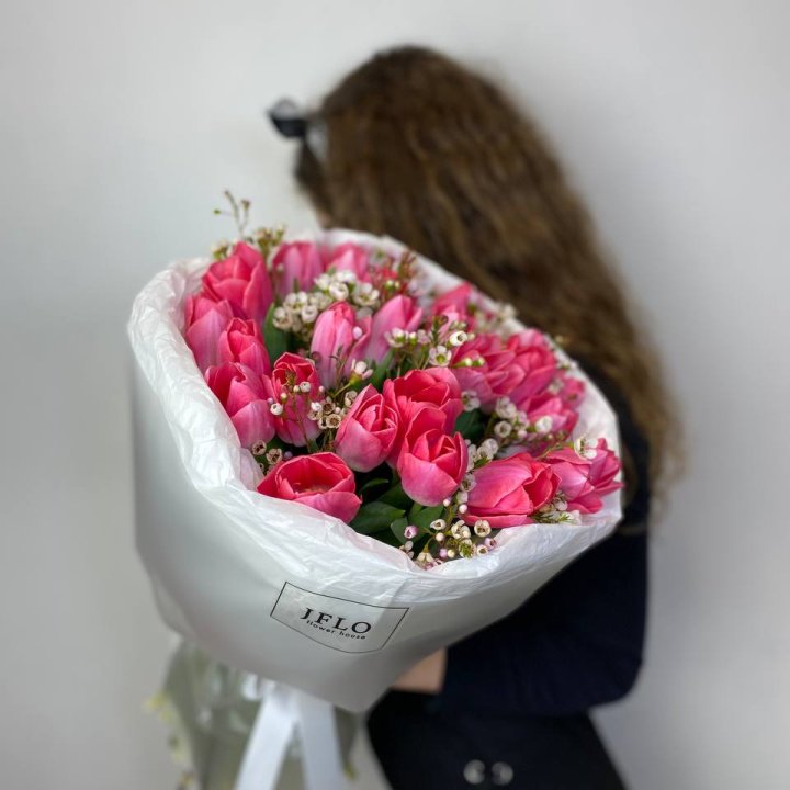 Дуо тюльпаны с хамелациумом в Чебоксарах