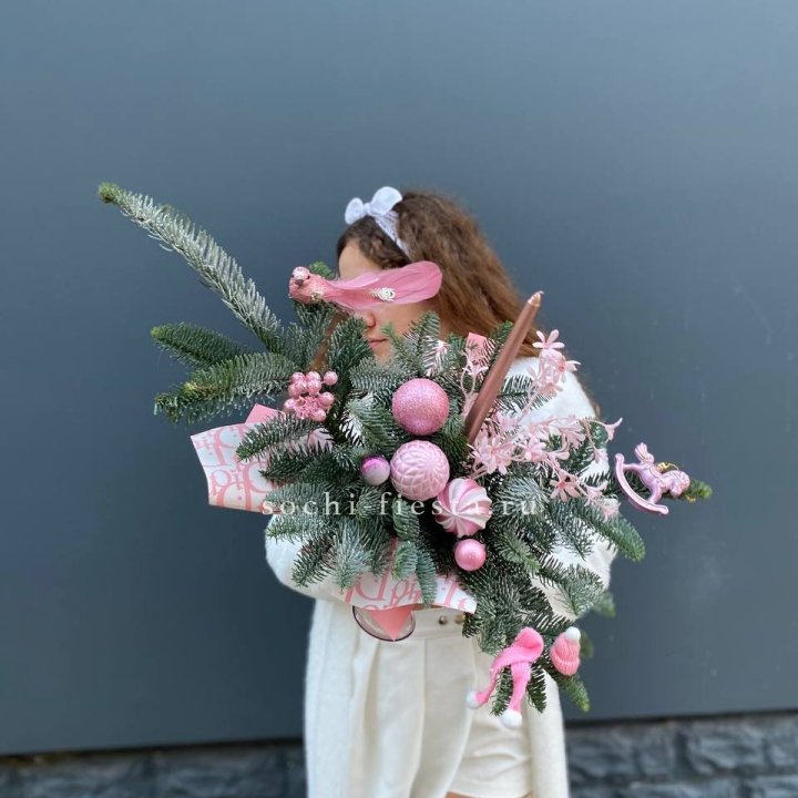 Композиция бокал розовый в Чебоксарах