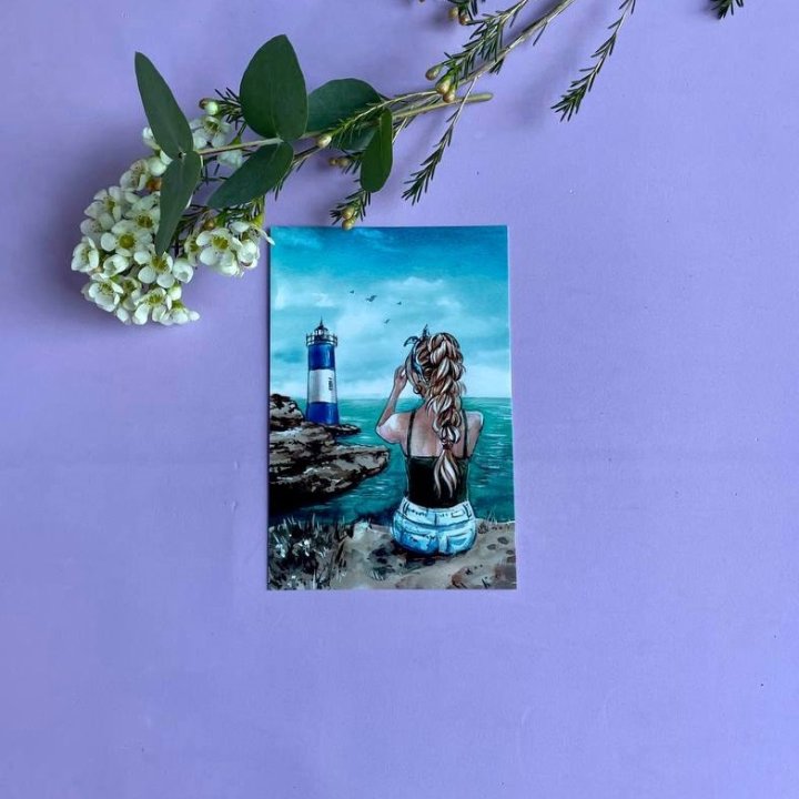 Открытка к букету "Океан" в Чебоксарах