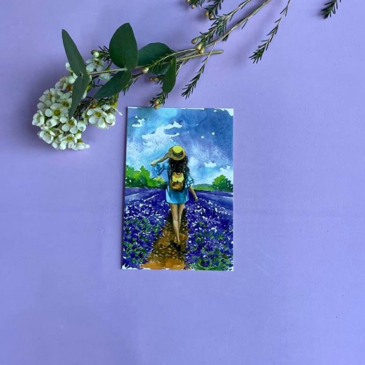 Открытка к букету "Цветочная дорога" в Чебоксарах