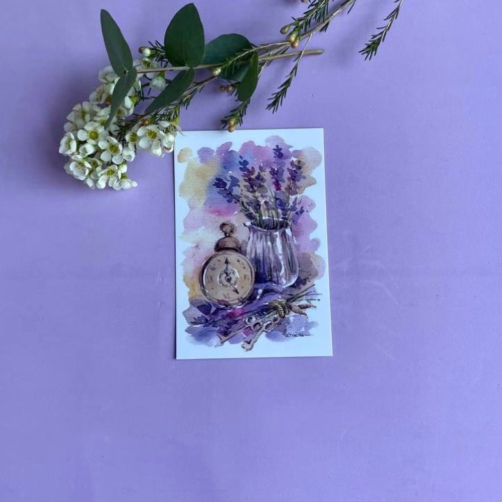 Открытка к букету "Часы" в Чебоксарах