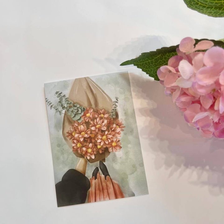 Открытка к букету "Букет" в Чебоксарах