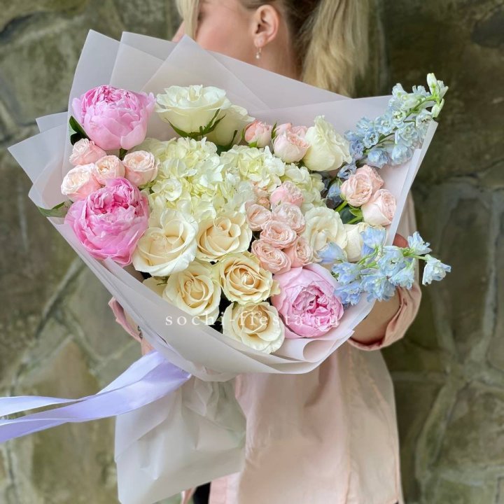 Букет с пионами "Богема" в Чебоксарах