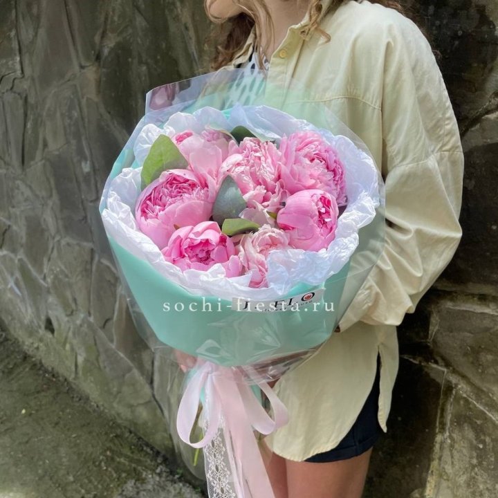 7 зефирных пионов в фоамиране в Чебоксарах