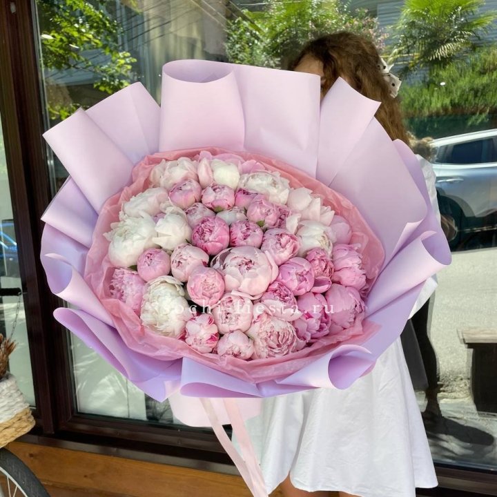 51 розовый пион в Чебоксарах