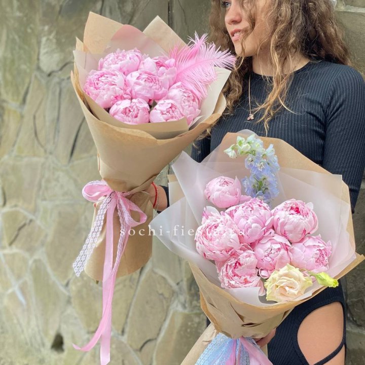 7 зефирных пионов  в Чебоксарах