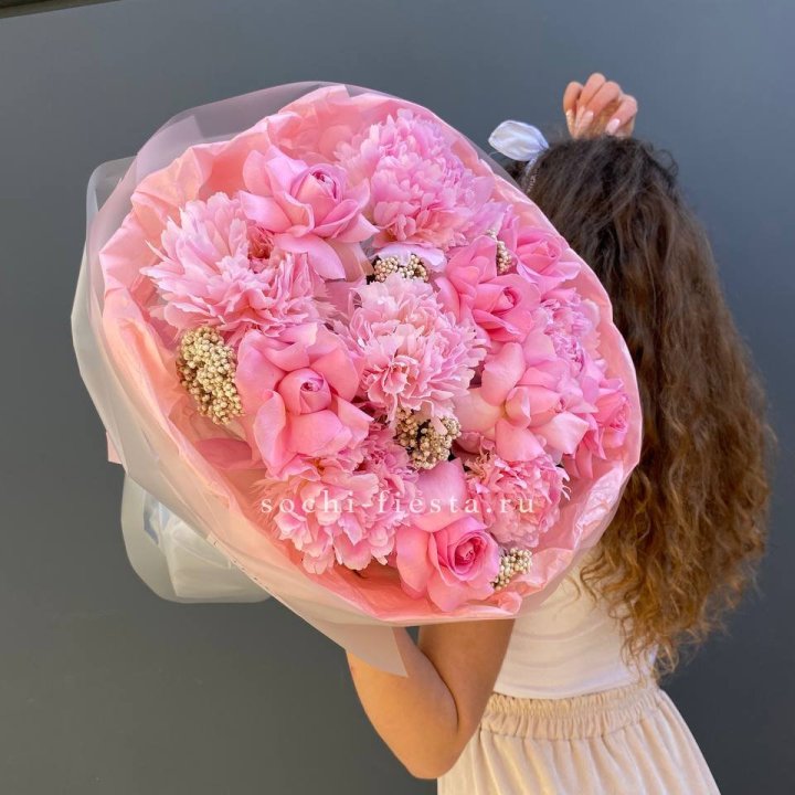  Букет с пионами "Пинки" в Чебоксарах