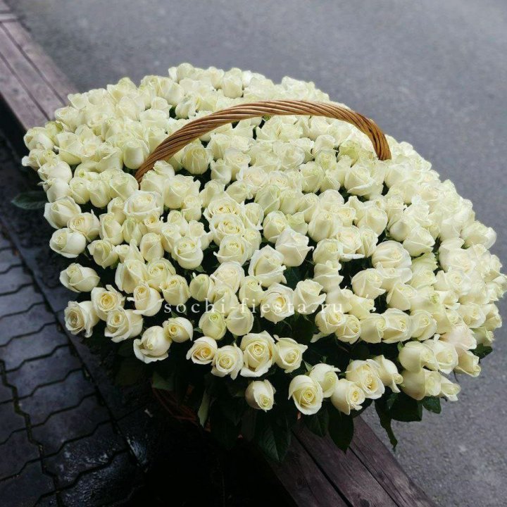 303 розы в корзине в Чебоксарах