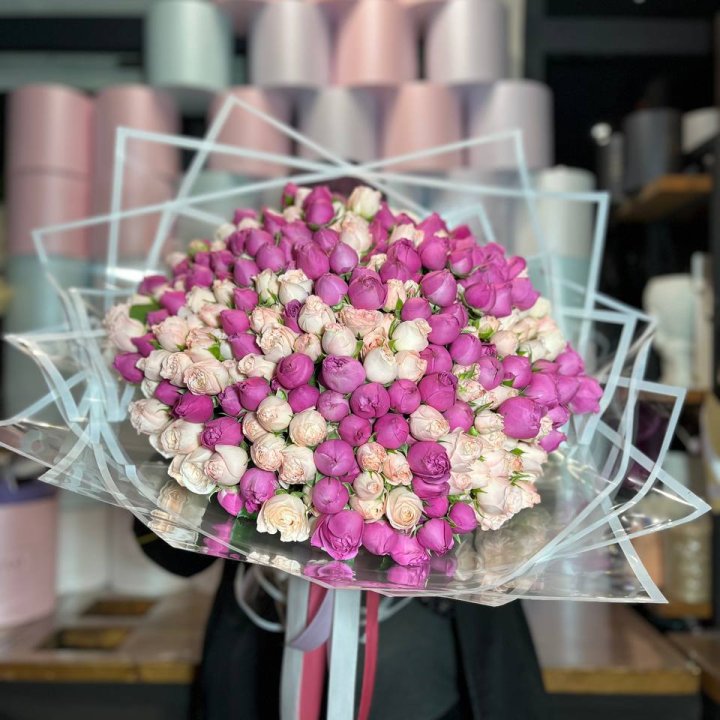 101 кустовая пионовидная роза в Чебоксарах