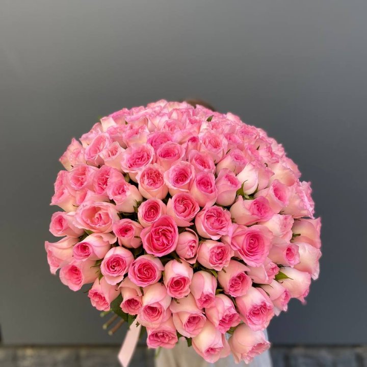 101 розовая роза в Чебоксарах