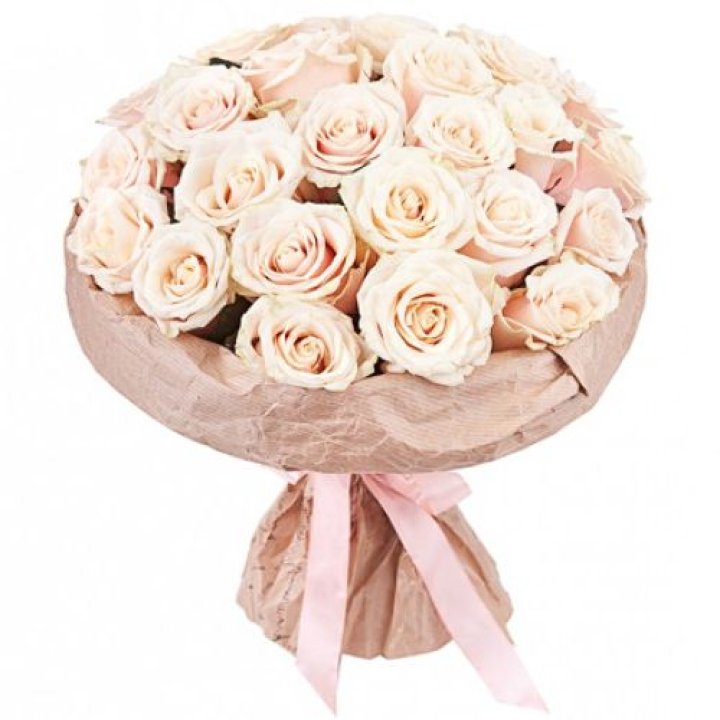 25 кремовых роз "Craft" в Чебоксарах