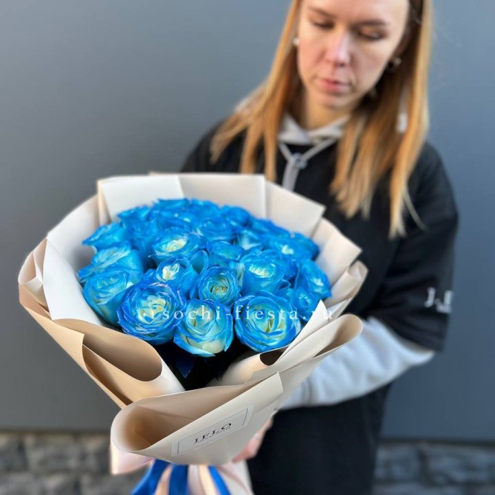 Букет синих роз блю логан в Чебоксарах