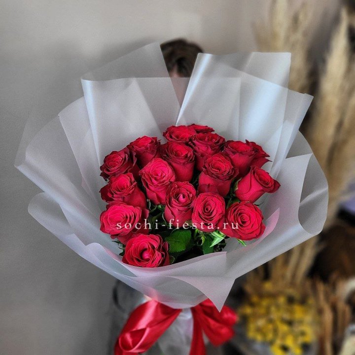 17 красных роз "Нет времени ждать" в Чебоксарах