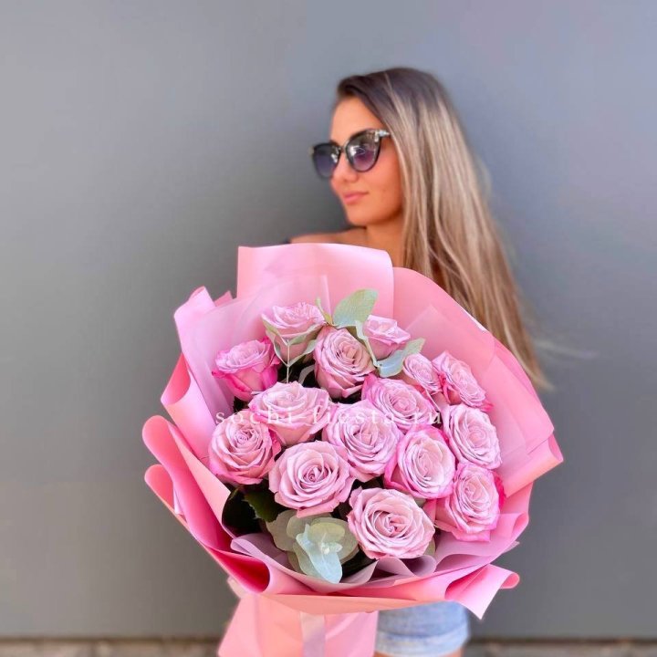 Букет розовых роз 2 в Чебоксарах