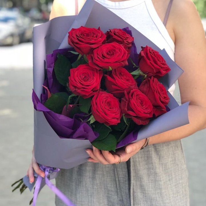 9  красных роз №1 в Чебоксарах