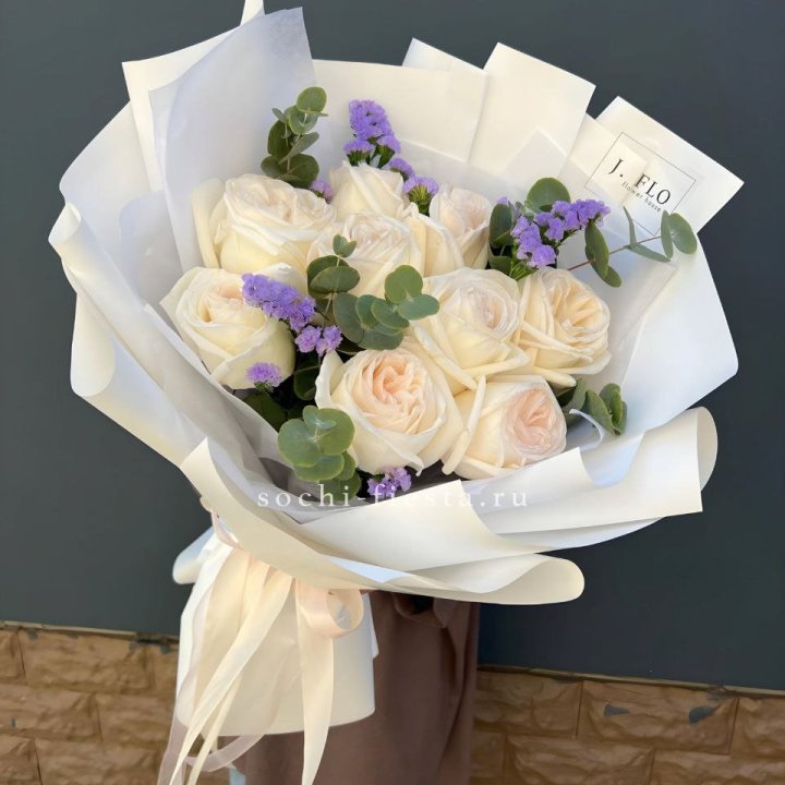 Букет из роз Вайт охара в Чебоксарах