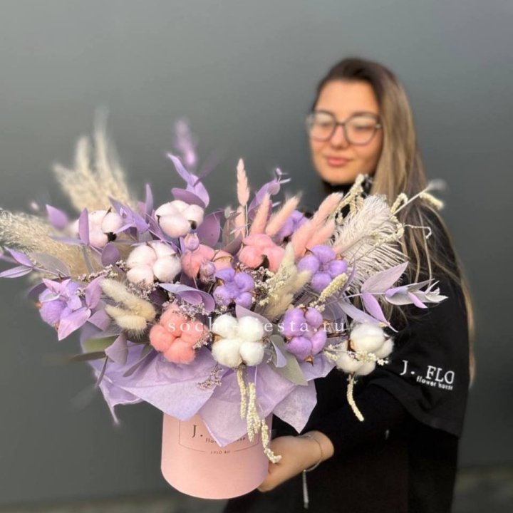 Авторский бокс с сухоцветами №4 в Чебоксарах