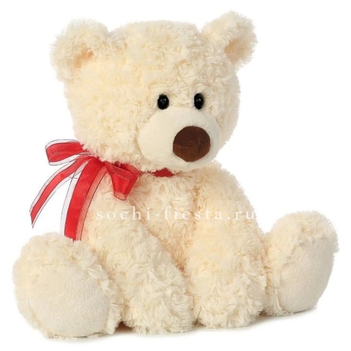 Белый плюшевый мишка  в Чебоксарах