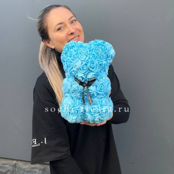 Игрушка медведь голубая в Чебоксарах