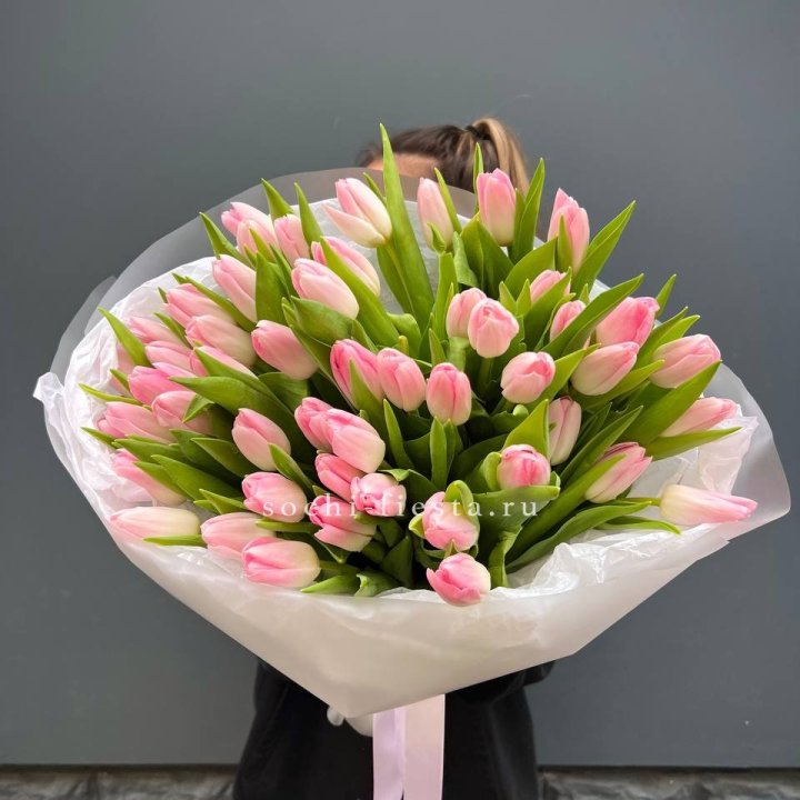 Букет тюльпанов нежно-розовых в Чебоксарах