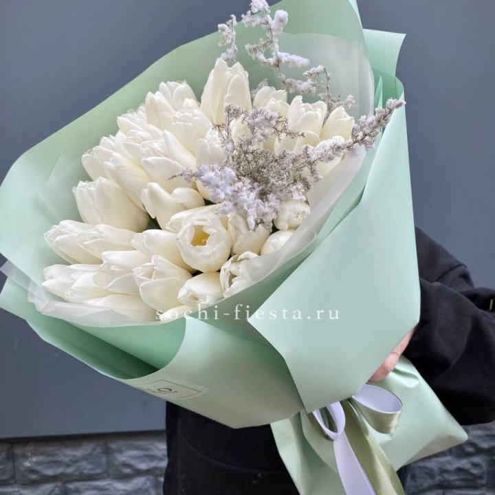 Букет белых тюльпанов "Бьянко" в Чебоксарах